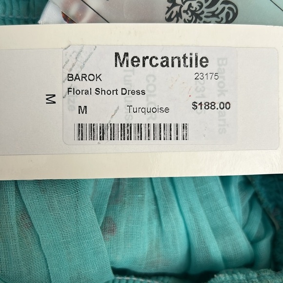 NWT Gipsy Queen Baroc Paris Floral Ruffle Tiered Halter Mini Dress Turquoise M - Picture 13 of 14